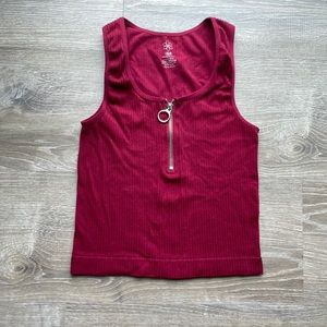 Maroon Crop Top
